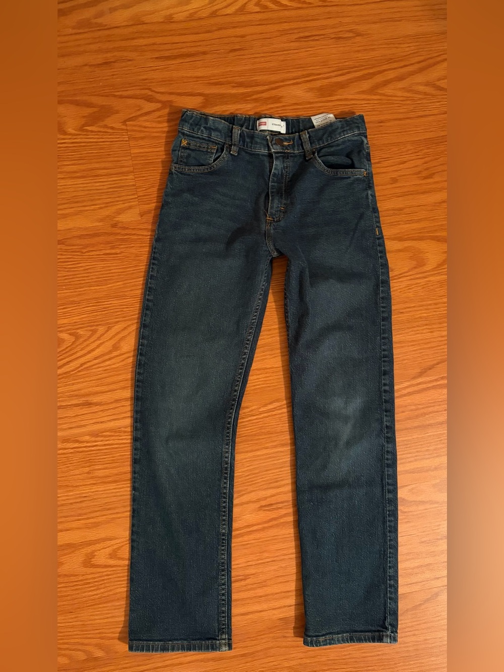 Boys Wrangler Dark Blue Slim Fit Jeans
